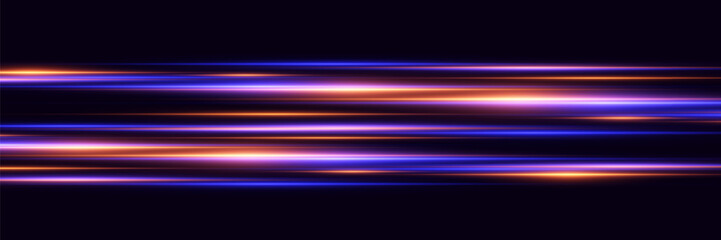Speed ​​of light lines, trace of laser beam.