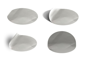 Blank Sticker Texture Design Set For Mockup Template