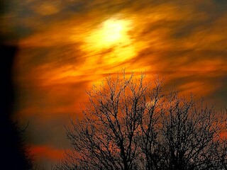 Obraz premium fire in the sky