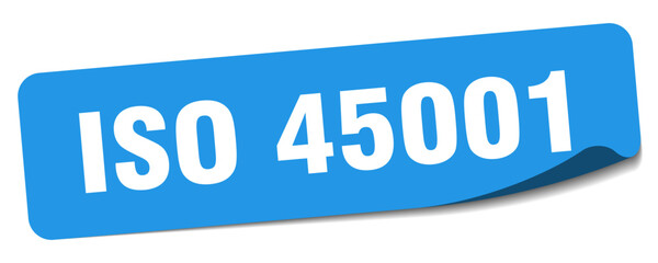 iso 45001 sticker. iso 45001 label