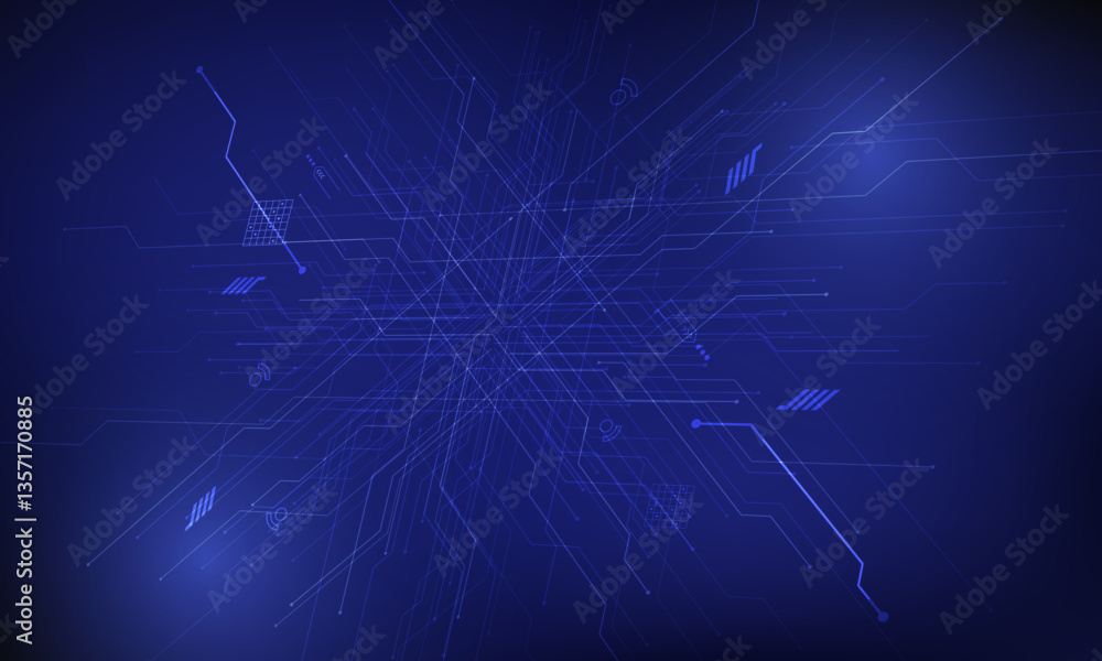 Aufkleber futuristic technology abstract background. abstract futuristic curve digital line design.modern futu