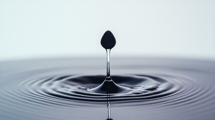 Liquid Sphere Bounce Causing Water Ripple Effect Surface Tension Serenity Captivating Fluid Dynamics