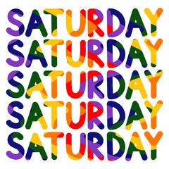 Cute cartoon day hand drawn colorful pride month