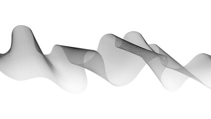Fototapeta premium Abstract backdrop with grey wave gradient lines