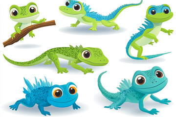 Naklejka premium lizards