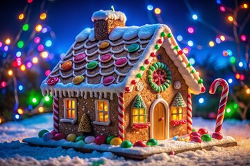 Obraz premium Festive Christmas Coloring Page Architectural Design, Holiday Home Decor, Winter Wonderland Scene