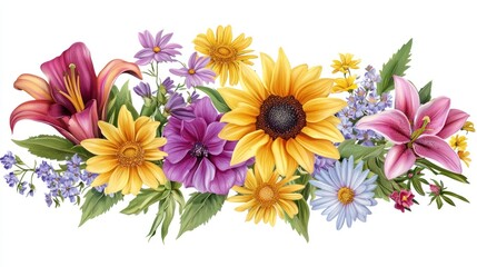 Colorful Garden Blooms