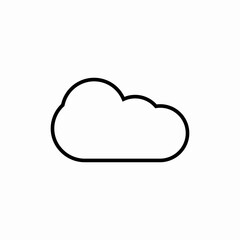 Cloud storage computing data icon vector sign