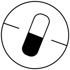 Antibiotic free icon.