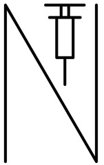 Antibiotic free icon.