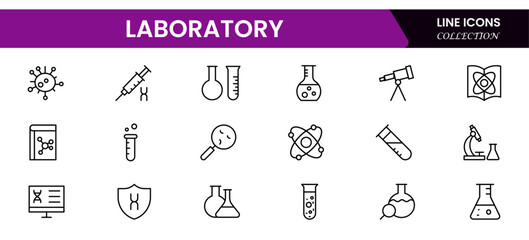 Naklejka premium laboratory, research, scientist, experiment, lab, science, chemical, toxic, microscope, Vector illustration