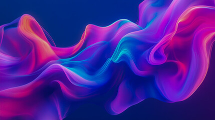 Obraz premium Vibrant Abstract Smoke Waves – Colorful Dynamic Swirls for Modern Design and Bold Backgrounds.