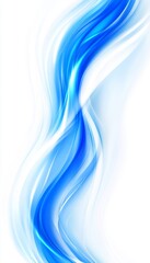 Fototapeta premium Abstract Blue and White Wavy Lines Representing Health and Vitality on White Background