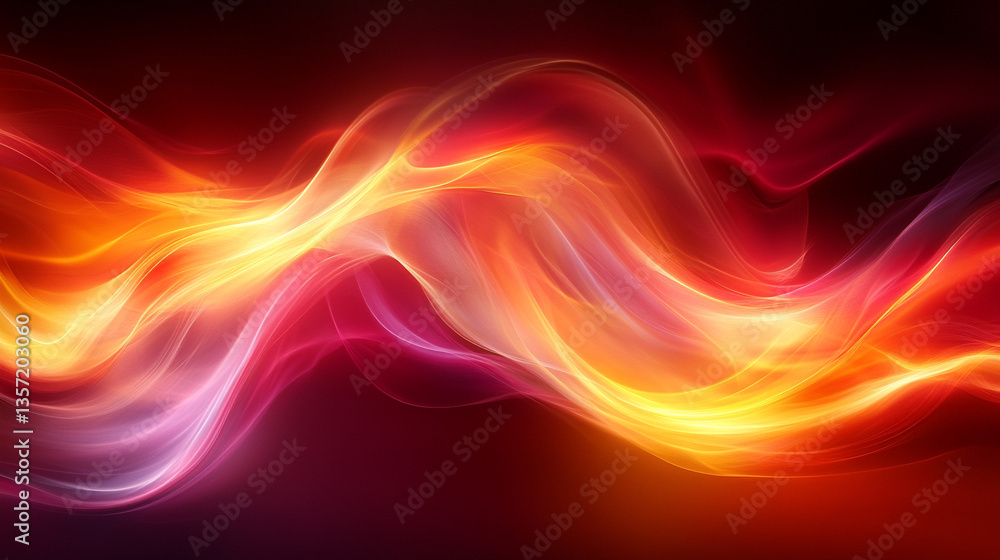 Poster a blur of yellow and red gradient background symbolizing creativity and transformation, with soft tr
