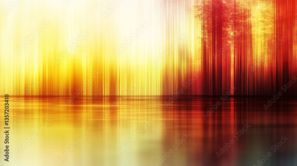 Poster a blur of yellow and red gradient background symbolizing creativity and transformation, with soft tr