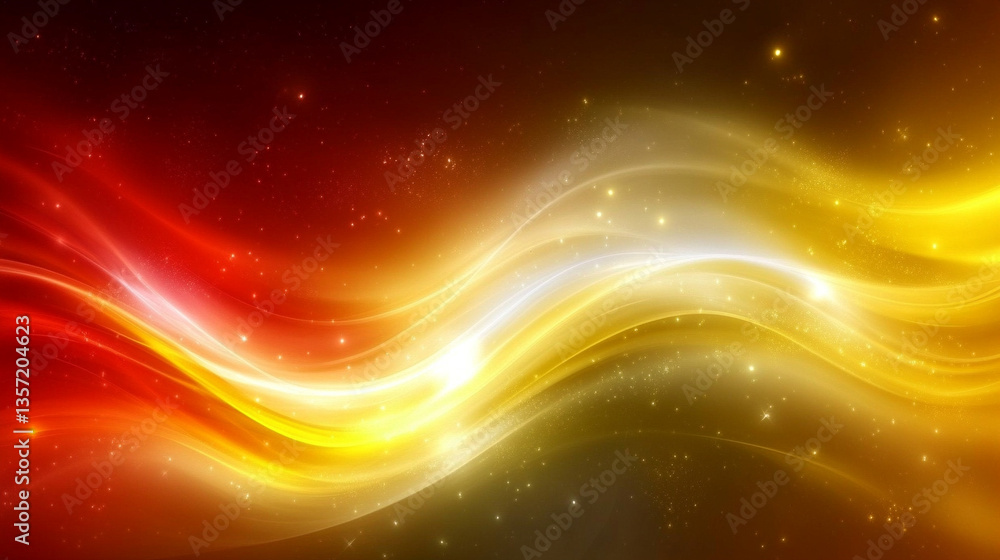 Poster a blur of yellow and red gradient background symbolizing creativity and transformation, with soft tr