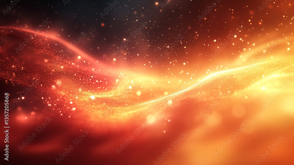 Poster a blur of yellow and red gradient background symbolizing creativity and transformation, with soft tr