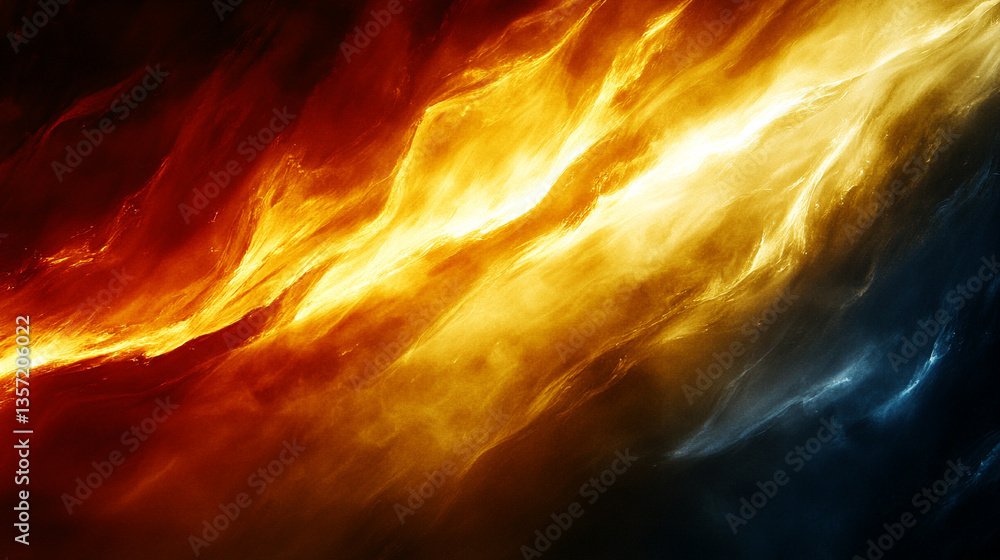 Poster a blur of yellow and red gradient background symbolizing creativity and transformation, with soft tr