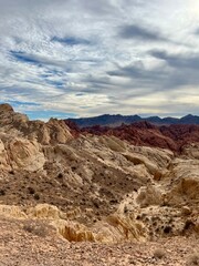 Two-Toned Striking Rock Formations in Valley of Fire, Nevada (Silica Dome)