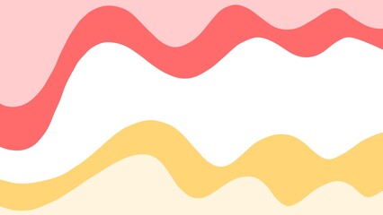 Aesthetic background of red and yellow layered wave seamless pattern