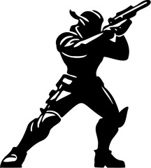 vector image of a logo game silhouette