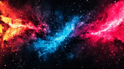 Cosmic Fire  Ice Nebula Celestial Dance.