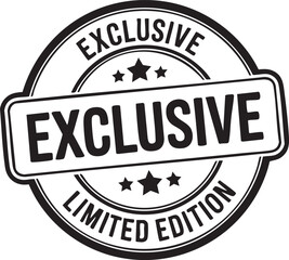 A circular stamp or seal with the word 'EXCLUSIVE' prominently displayed in the cente