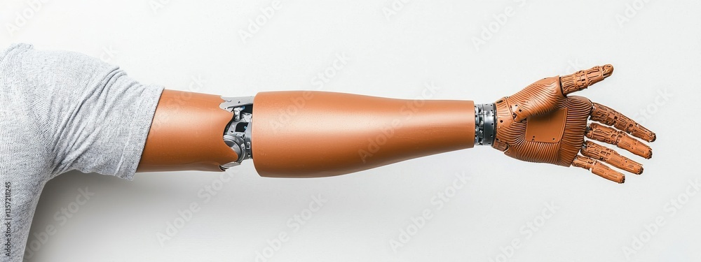 Poster advanced robotic arm with detailed mechanics and realistic design
