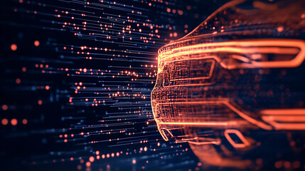 Technology car concept background