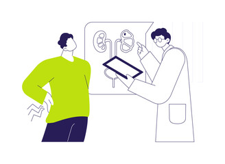 Pyelonephritis abstract concept vector illustration.