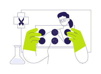 Cancer immunotherapy abstract concept vector illustration.