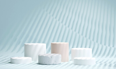 Minimal product placement. podium display for product presentation. 3d illustration