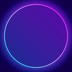 Fototapeta premium Neon frame for your design in blue and pink colors