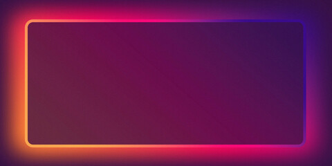 Neon frame for your design in red and yellow colors