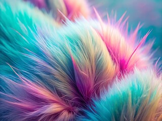 Macro Photography of Satin Mini Rabbit Fur, Soft, Fluffy, Close-up Detail