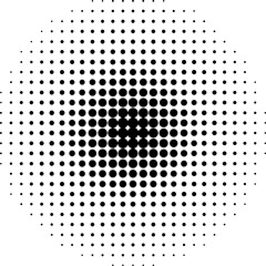 Abstract Halftone circles dot isolated on transparent background