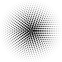 Abstract Halftone circles dot isolated on transparent background