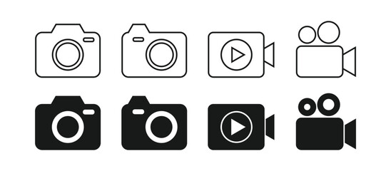 Set of camera icon