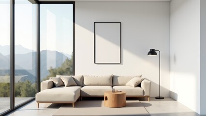 Bright Modern Living Room Interior Scene