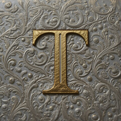 Royal Silk Engraving – Embossed "T" with Velvet & Gold Detailing