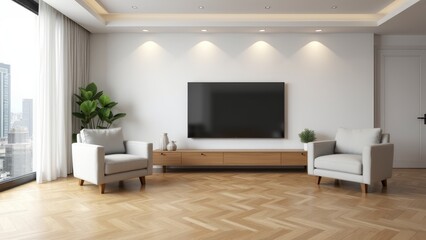 Living Room Interior With Minimalist Furniture