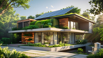 Fototapeta premium model ecofriendly house