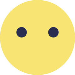 Fototapeta premium Face Without Mouth Emoji Flat Icon