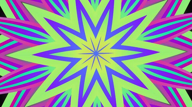 caleidoscope classic gradient circle flower art pattern of traditional tenun batik ethnic dayak ornament for animation ads	