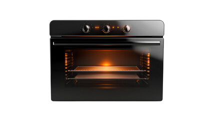Fototapeta premium black oven on transparent background