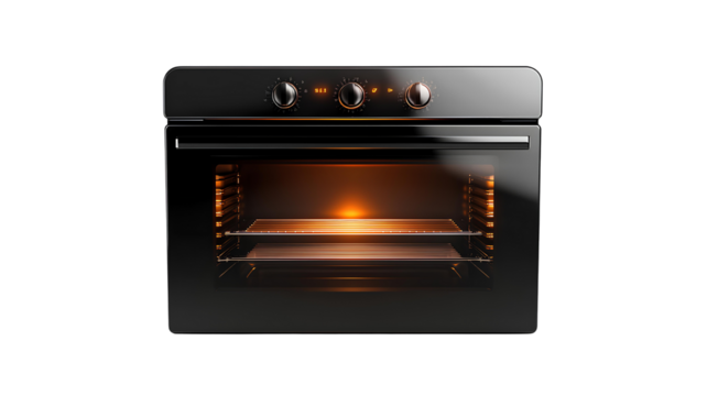 black oven on transparent background - Powered by Adobe