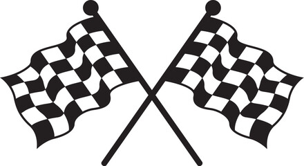 double crossed checkered racing flag NASCAR racing flag sports finish line flag eps vector file © Raja