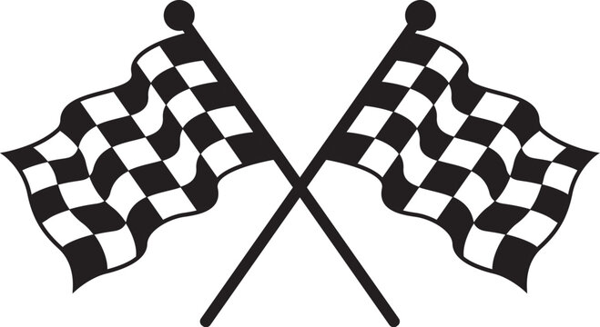 double crossed checkered racing flag NASCAR racing flag sports finish line flag eps vector file