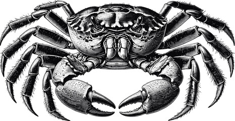 Crab vector black silhouette cricut design for T-Shirt