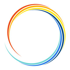 Round frame banner color design